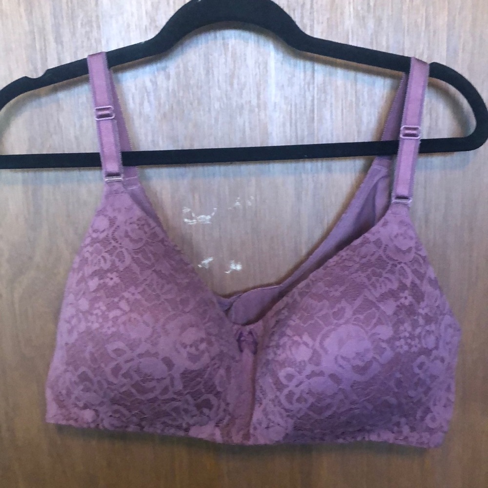 COPY - 42C Torrid Mauve lace wireless bra
